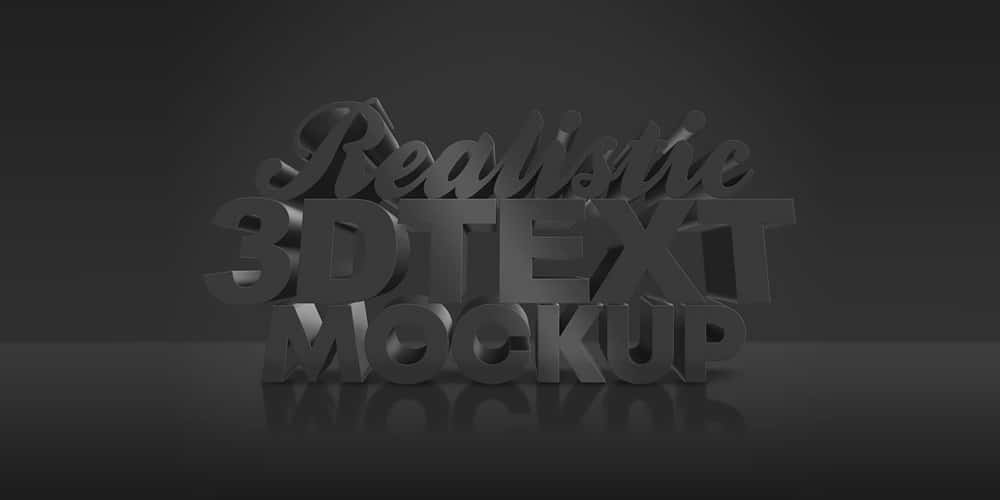Latest Free Photoshop Text Styles & Effects 122 Dark 3D Text Effect
