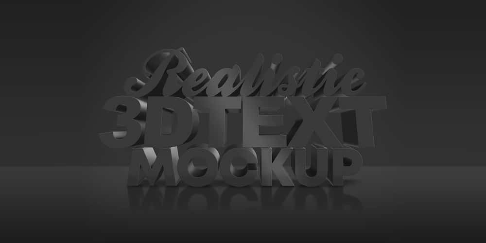 Dark 3D Text Effect