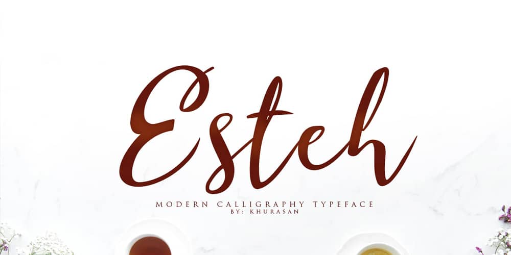Free Calligraphy Fonts 29 Esteh Script