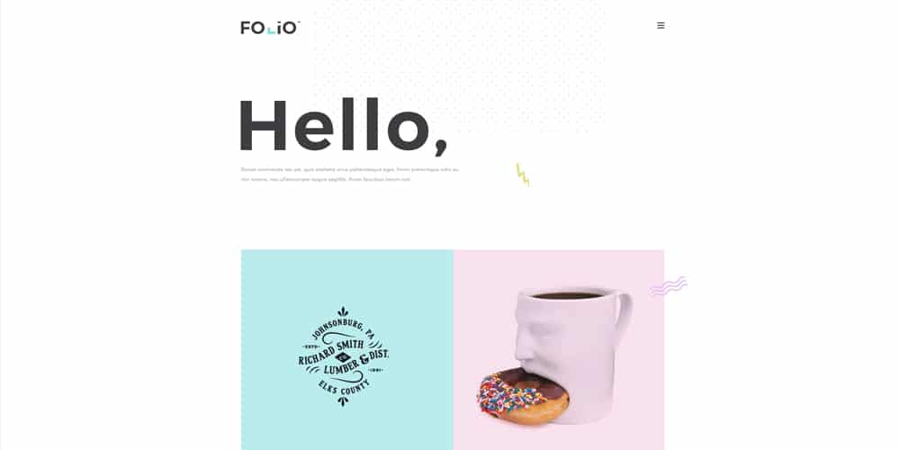 Folio Homepage PSD