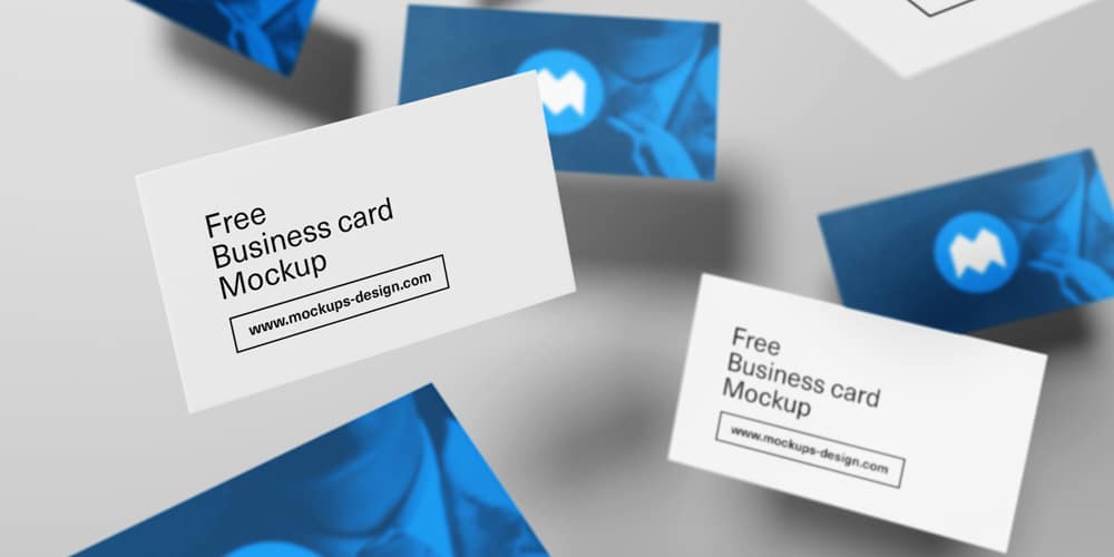100+ Free Business Card Mockups PSD 510 Free Flying Business Card Mockup