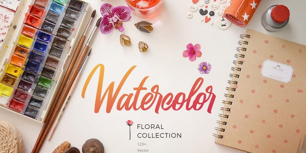 Free Watercolor Elements for Designers 101 Free Watercolor Collection