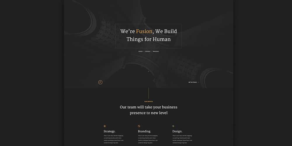 Free Portfolio Website Templates (PSD , HTML) 4 Fusion Web Portfolio Template