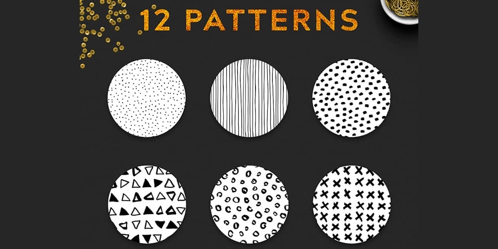 Monochrome Seamless Patterns