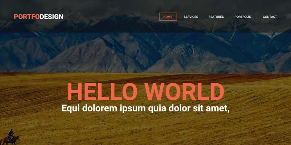 Free Corporate and Business Web Templates PSD 8 Portfolio Business Template PSD