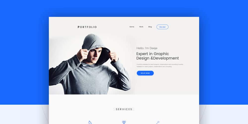 Free Portfolio Website Templates (PSD , HTML) 33 Portfolio Website Template