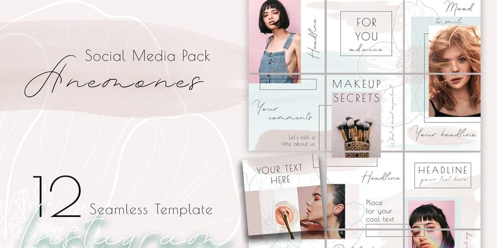 100+ Best Instagram Post Templates to Gain More Followers 25 Puzzle Instagram Template PSD