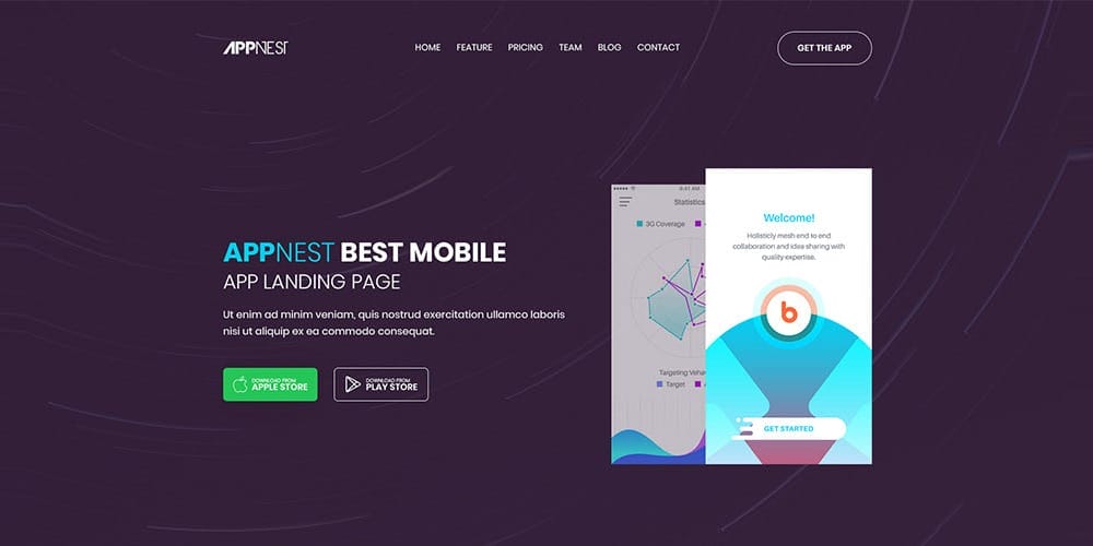 Best Free Web Templates 2023 105 Soft App Landing Page Template