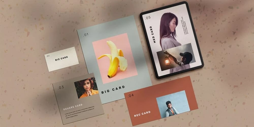 Best Free Scene Creators for Designers 1 Stationery Cards Mockup Scene PSD