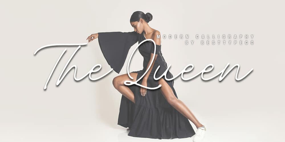 Free Calligraphy Fonts 28 The Queen Handmade Calligraphy Font