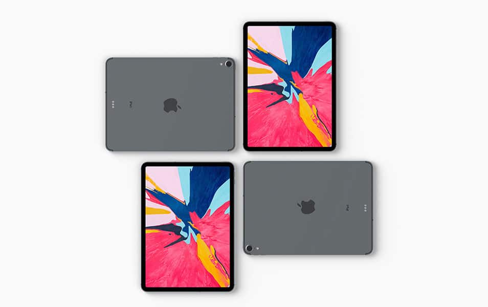 Top View iPad Pro Mockup Set 2 Top View iPad Pro Mockup Set