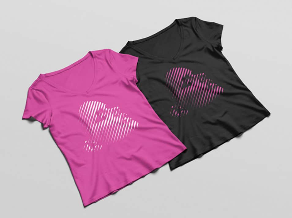 Woman T-Shirt MockUp PSD 2 Woman T-Shirt MockUp PSD