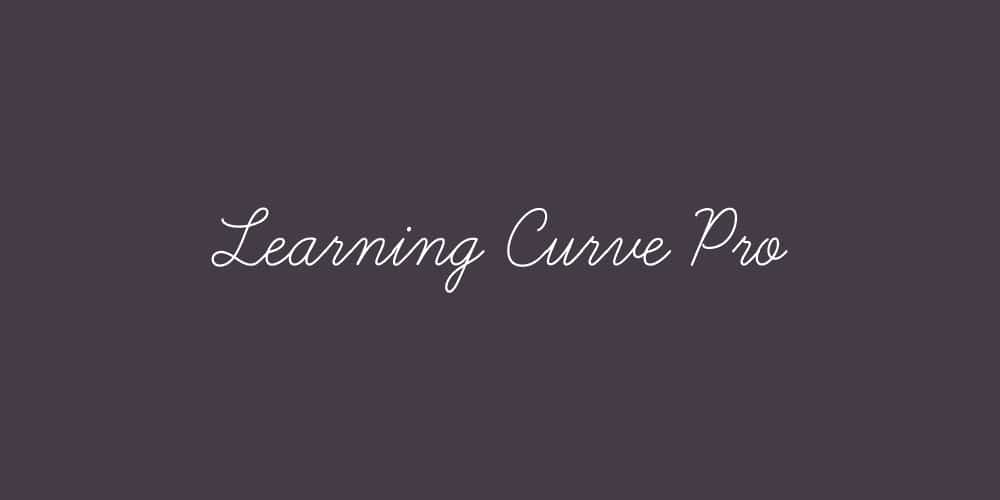 Free Calligraphy Fonts 97 Learning Curve Pro