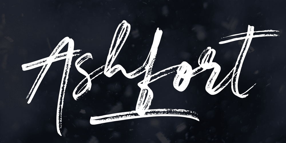 250 + Free Modern Script Fonts for Designers 176 Ashfort Font