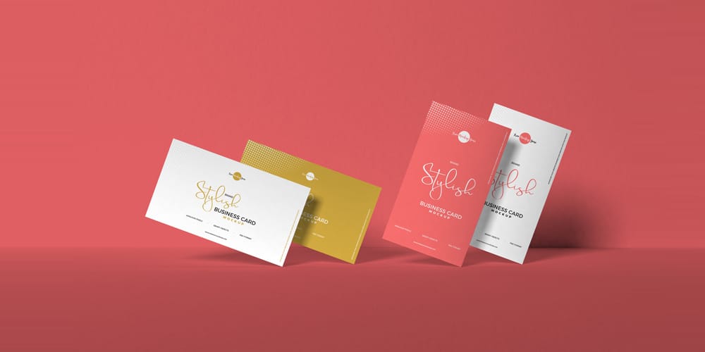 100+ Free Business Card Mockups PSD 425 Brand Stylish Business Card Mockup PSD