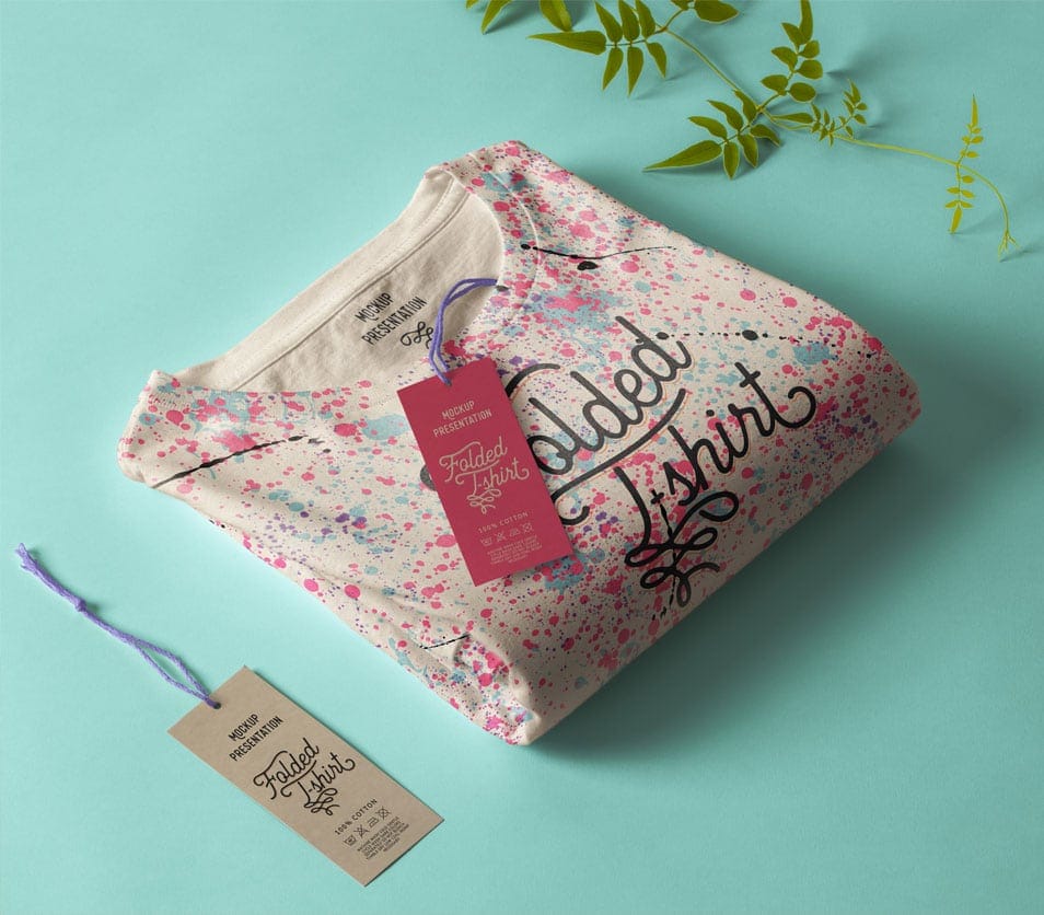 Folded T-Shirt Mockup Template 2 Folded T-Shirt Mockup Template