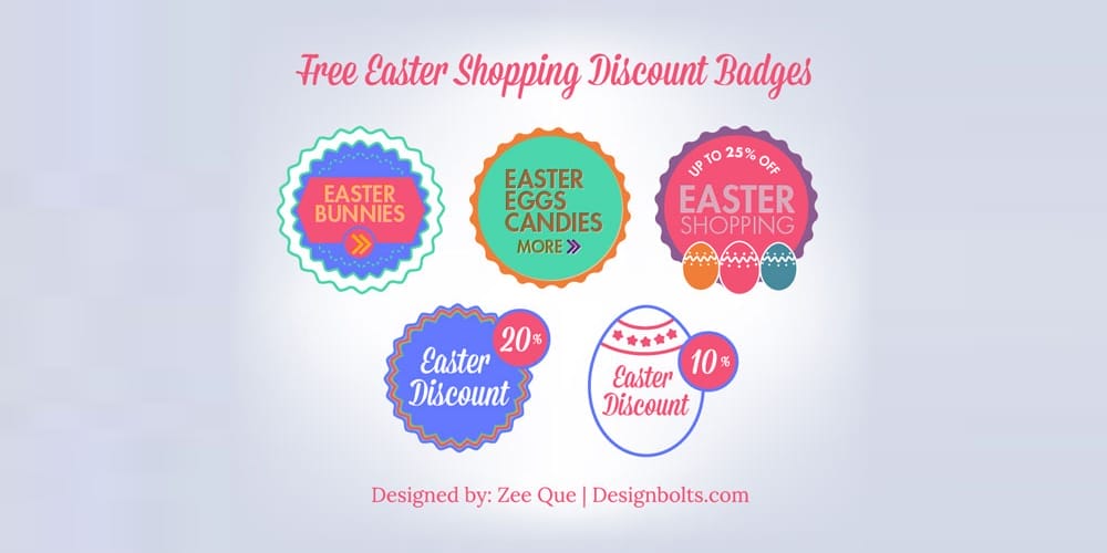 Free Easter Shopping Discount Badges