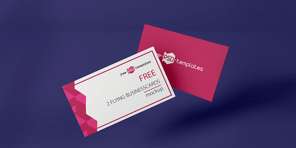 100+ Free Business Card Mockups PSD 447 Free Flying Business Card Mockup PSD