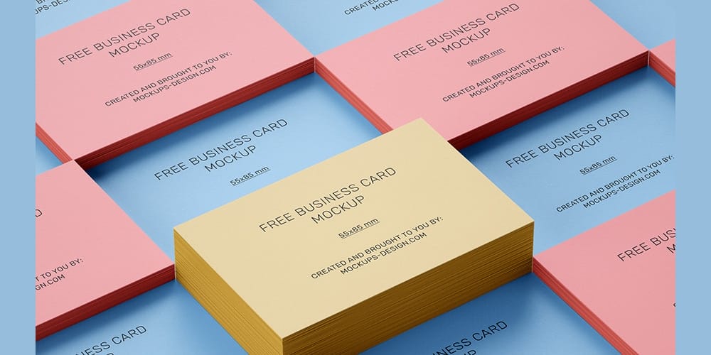100+ Free Business Card Mockups PSD 448 Free Stacked Business Card Mockup PSD