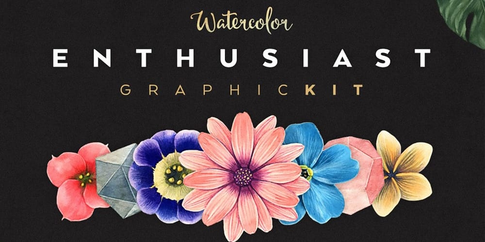 Free Watercolor Elements for Designers 73 Free Watercolor Flowers Collection