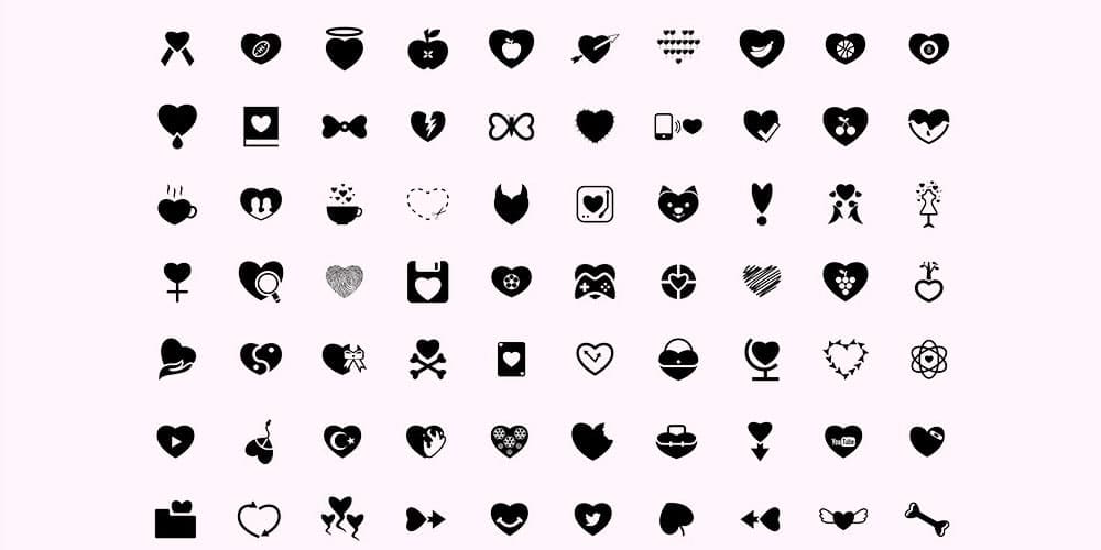 Latest Collection of Free SVG Icons & Illustrations 235 Heart Icons