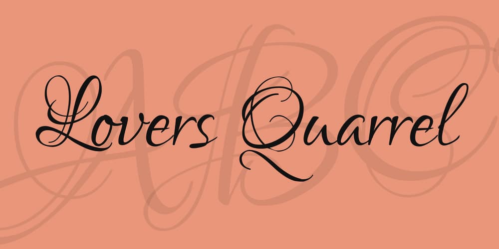 Free Calligraphy Fonts 82 Lovers Quarrel Font