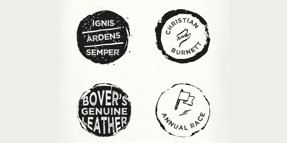 Rounded Rough Badges