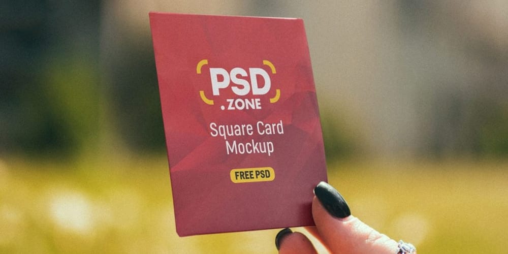 100+ Free Business Card Mockups PSD 443 Square Business Card Mockup PSD
