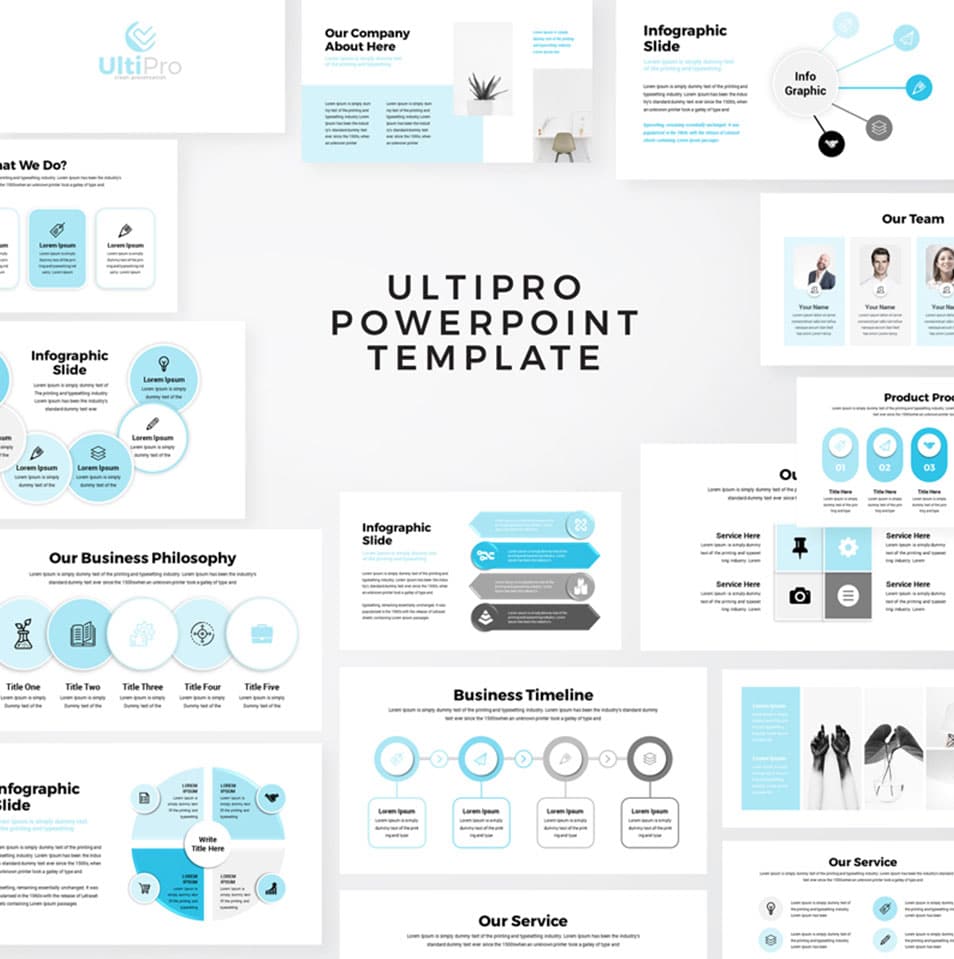 20 Amazing Infographic Templates (Free & Premium) 9 UltiPro – Business Infographic PowerPoint Template