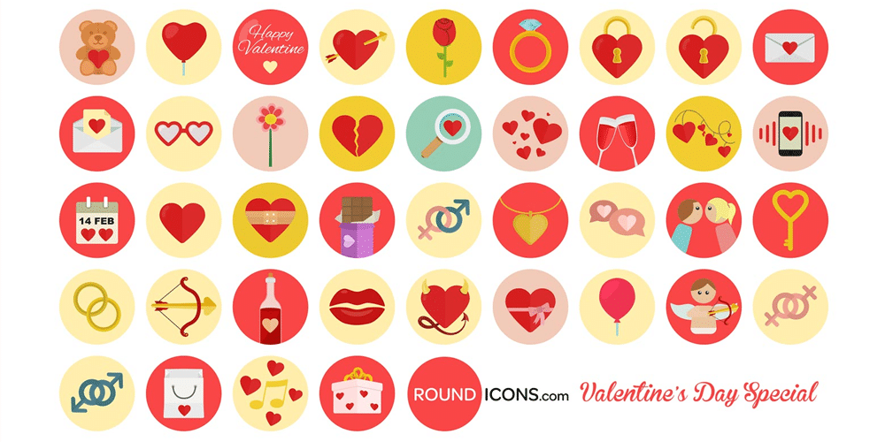 Latest Collection of Free SVG Icons & Illustrations 238 Valentines-Icons