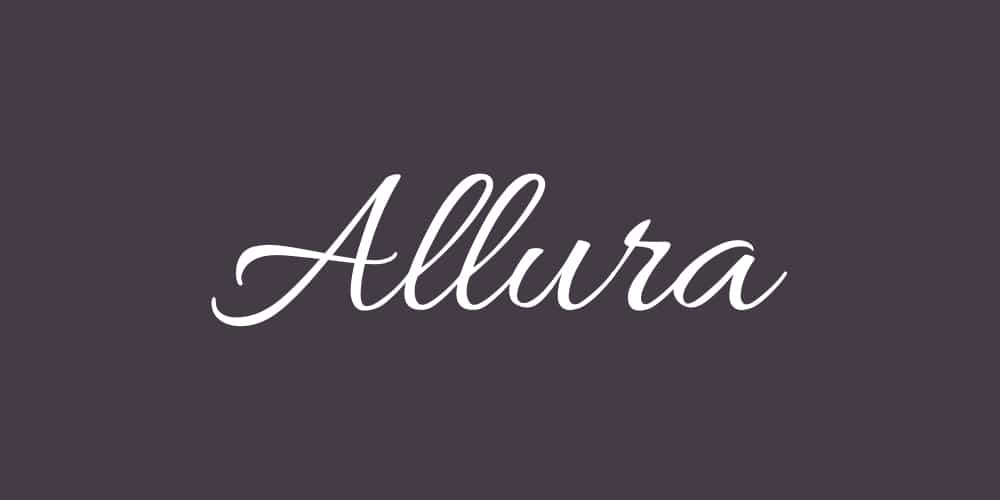 Free Calligraphy Fonts 80 Allura