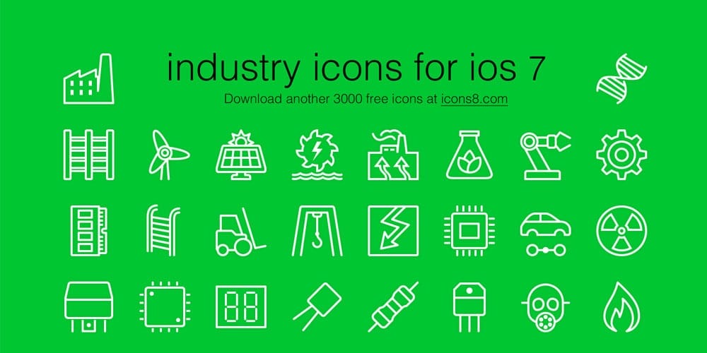 Latest Collection of Free SVG Icons & Illustrations 227 iOS7-Style Industrial Icons
