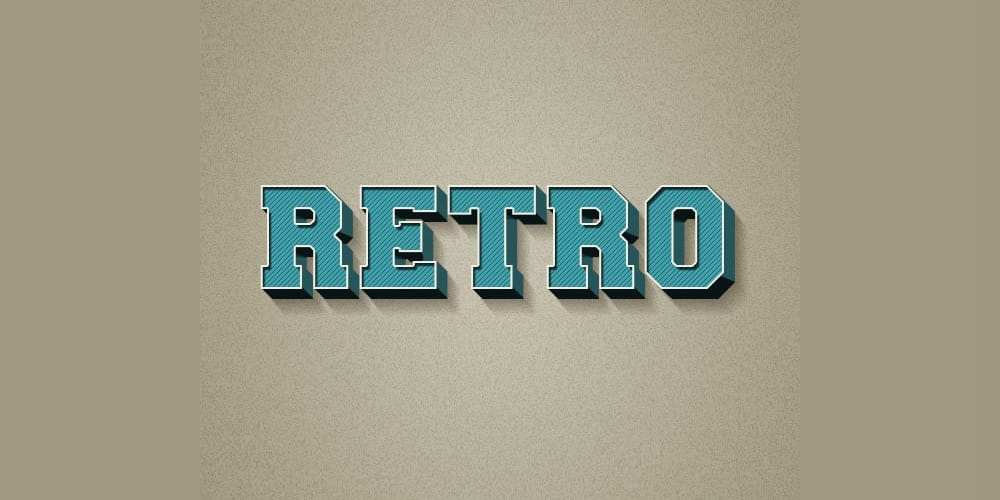 Best Collection of 3D Text Effect Photoshop Tutorials 29 3D Retro Text Effect