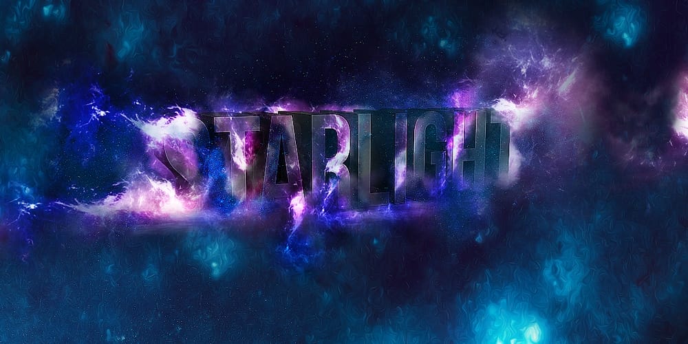 3D Star Light Text Effect in Photoshop