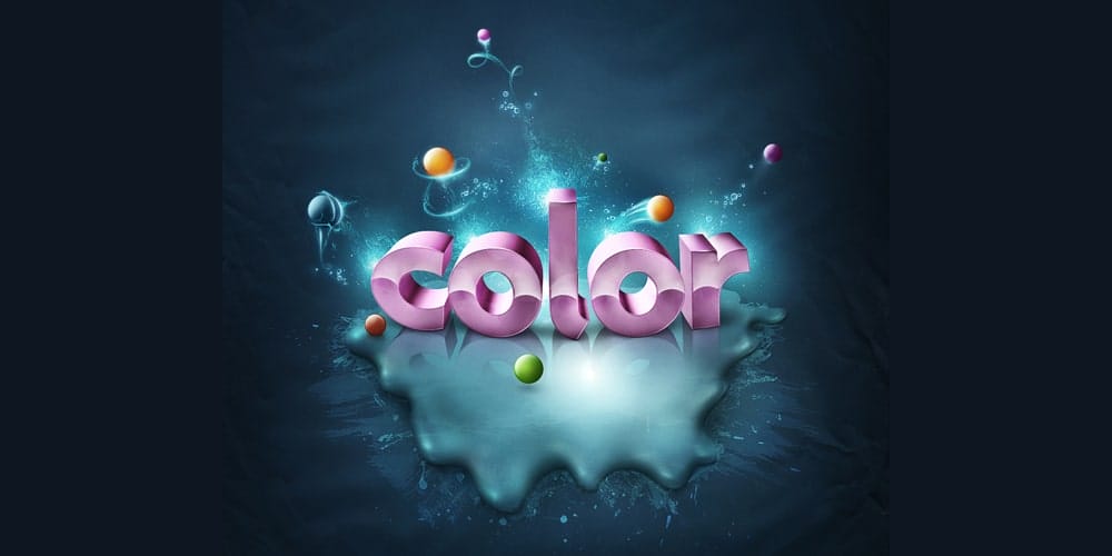 Best Collection of 3D Text Effect Photoshop Tutorials 35 Add Color to 3D Text