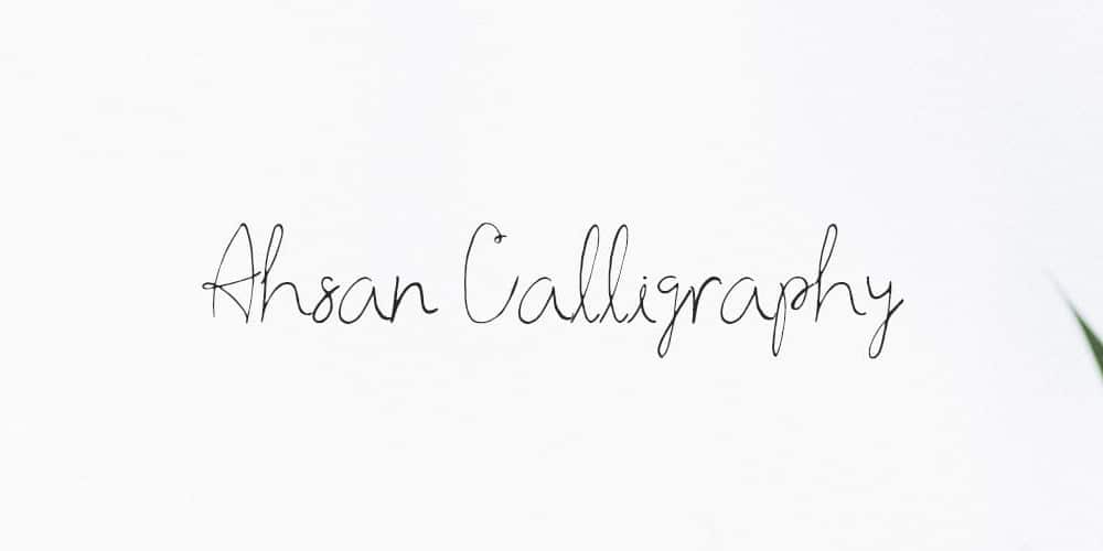 Ahsan Calligraphy Script Font