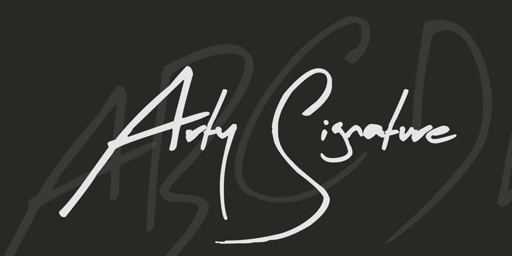 Amazing Free Signature Fonts 24 Arty Signature Font