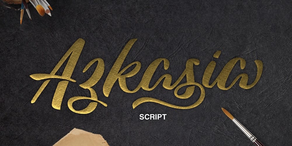 250 + Free Modern Script Fonts for Designers 199 Azkasia Font