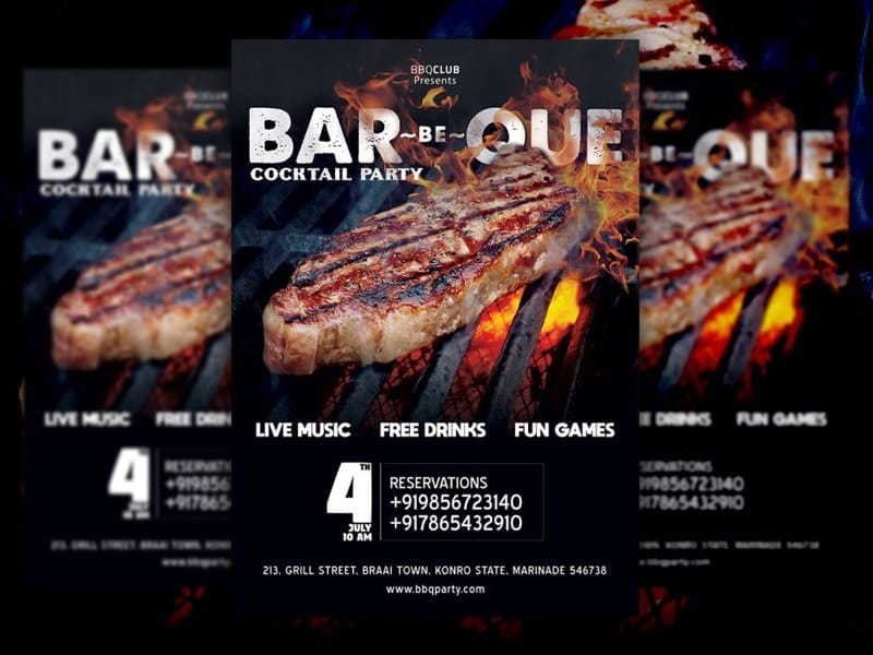 Barbeque Party Flyer Template