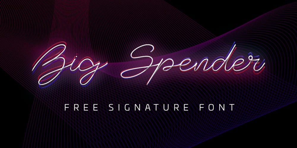 Amazing Free Signature Fonts 49 Big Spender Font