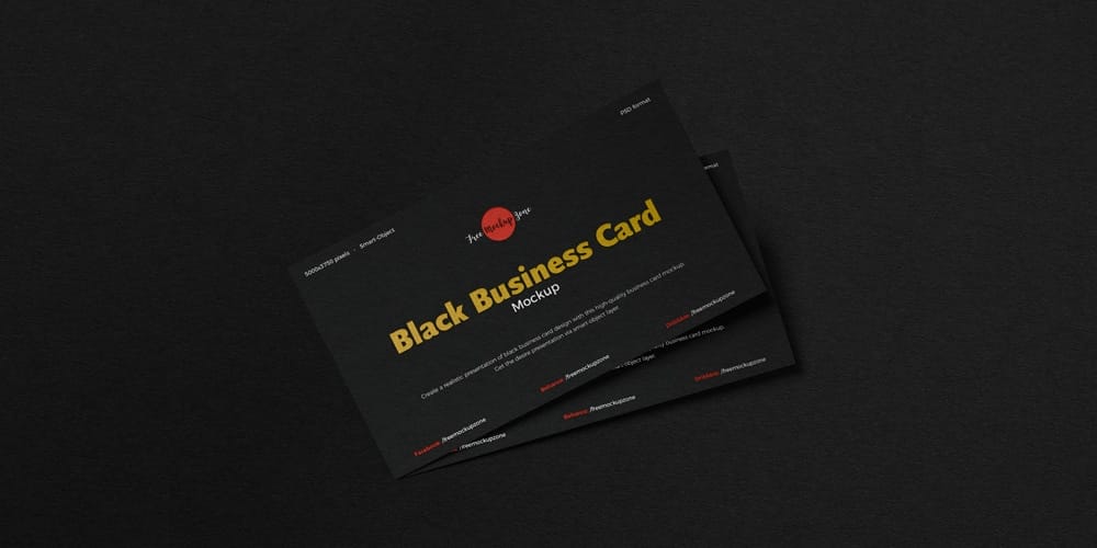 100+ Free Business Card Mockups PSD 398 Black Business Card Mockup PSD