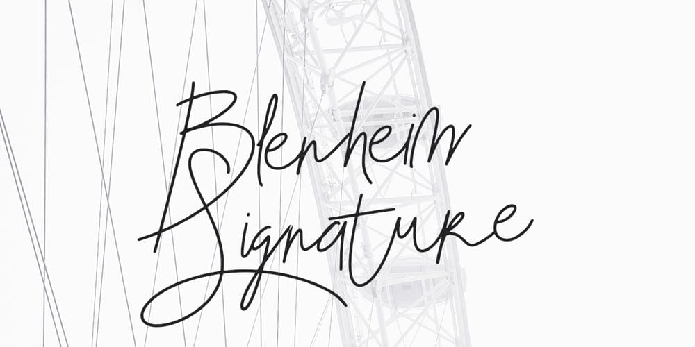 Amazing Free Signature Fonts 31 Blenheim Signature