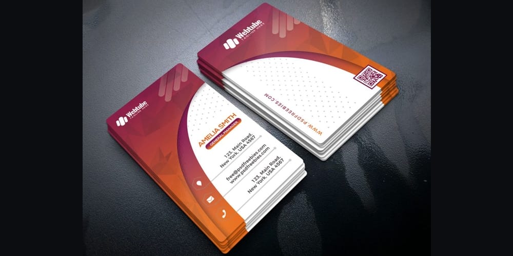 100+ Free Business Cards PSD 215 Designer Vertical Business Card PSD