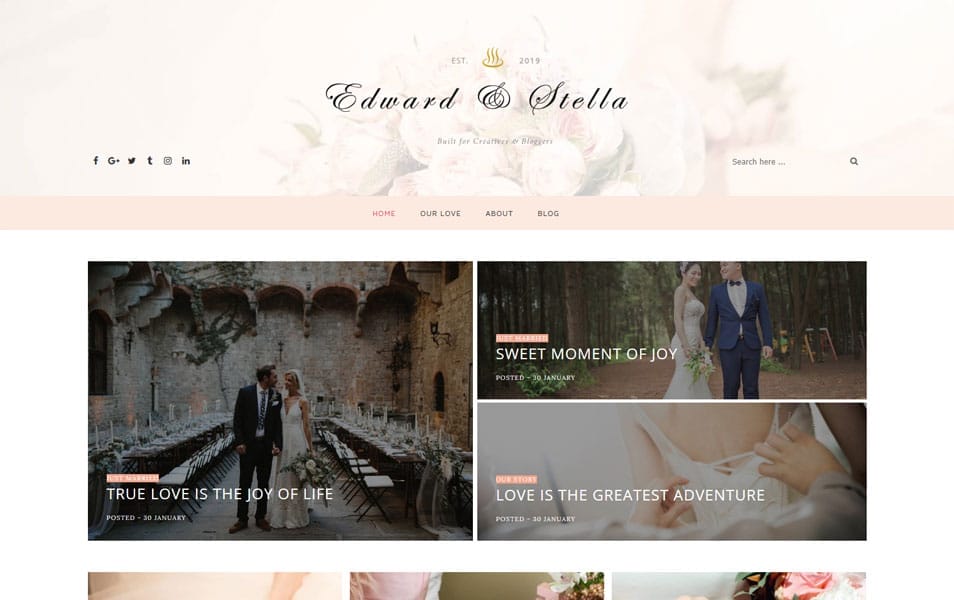 Edward & Stella Clean & Responsive Blogger Template