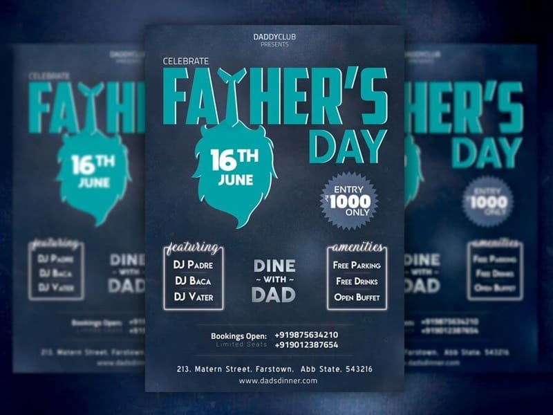 Best Free Flyer Templates 410 Fathers Day Flyer Template PSD