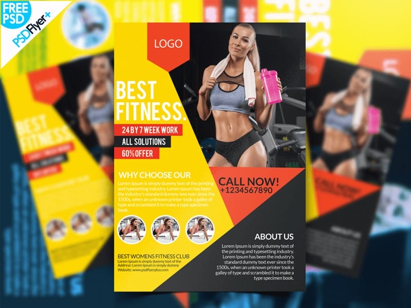 Fitness Flyer Template PSD