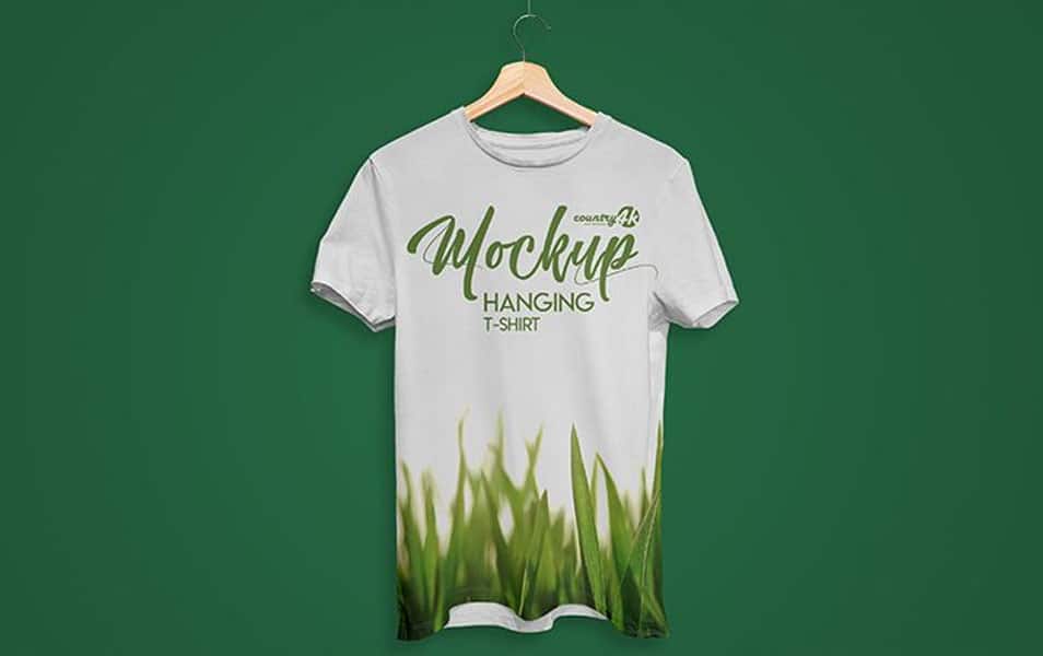 Free Hanging T-Shirt PSD MockUp in 4k 2 Free Hanging T-Shirt PSD MockUp in 4k
