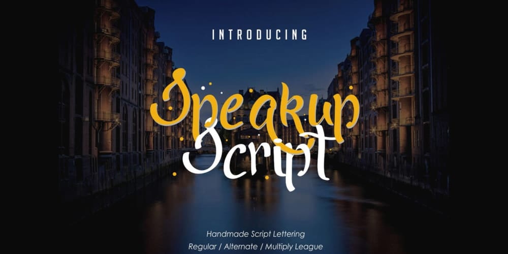 250 + Free Modern Script Fonts for Designers 171 Free Speakup Script Font