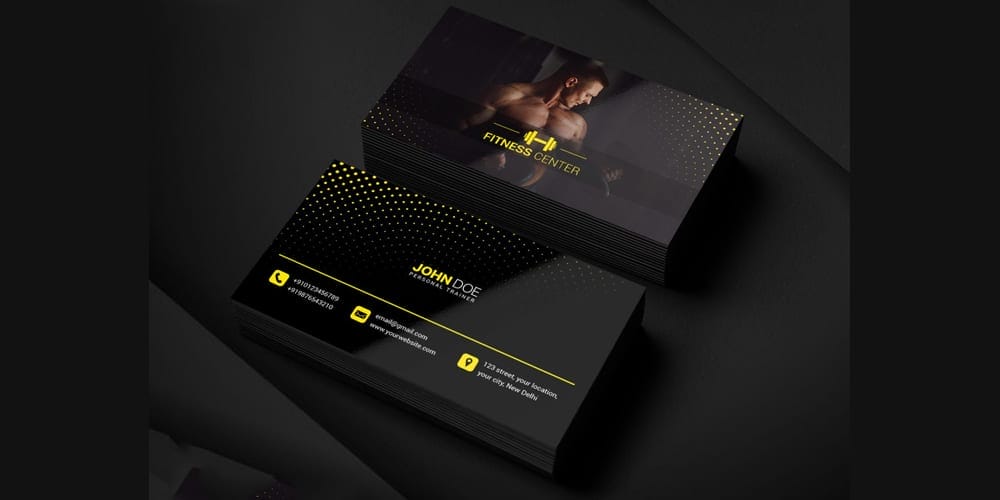 100+ Free Business Cards PSD 103 Gym Business Card PSD