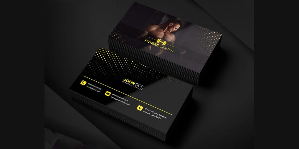 Gym Business Card PSD